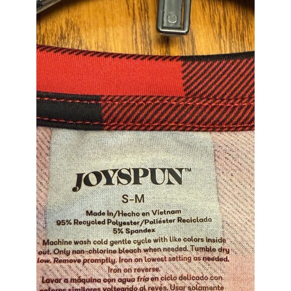 JoySpun Womens Cozy Plaid short sleeves Print Night Gown Sleep Shirt SZ S/M NWT - Picture 4 of 6